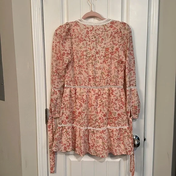 For Love and Lemons Sweet Disposition Swing Dress Pink Floral Size XS - Picture 8 of 10